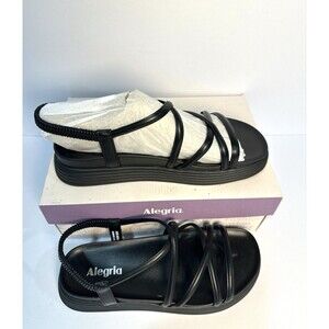 Alegria Audie Sandals Women 41 US 10.5-11 Black  Platform Comfort Arch Support